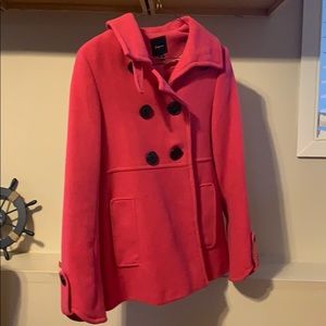 Hot pink express pea coat